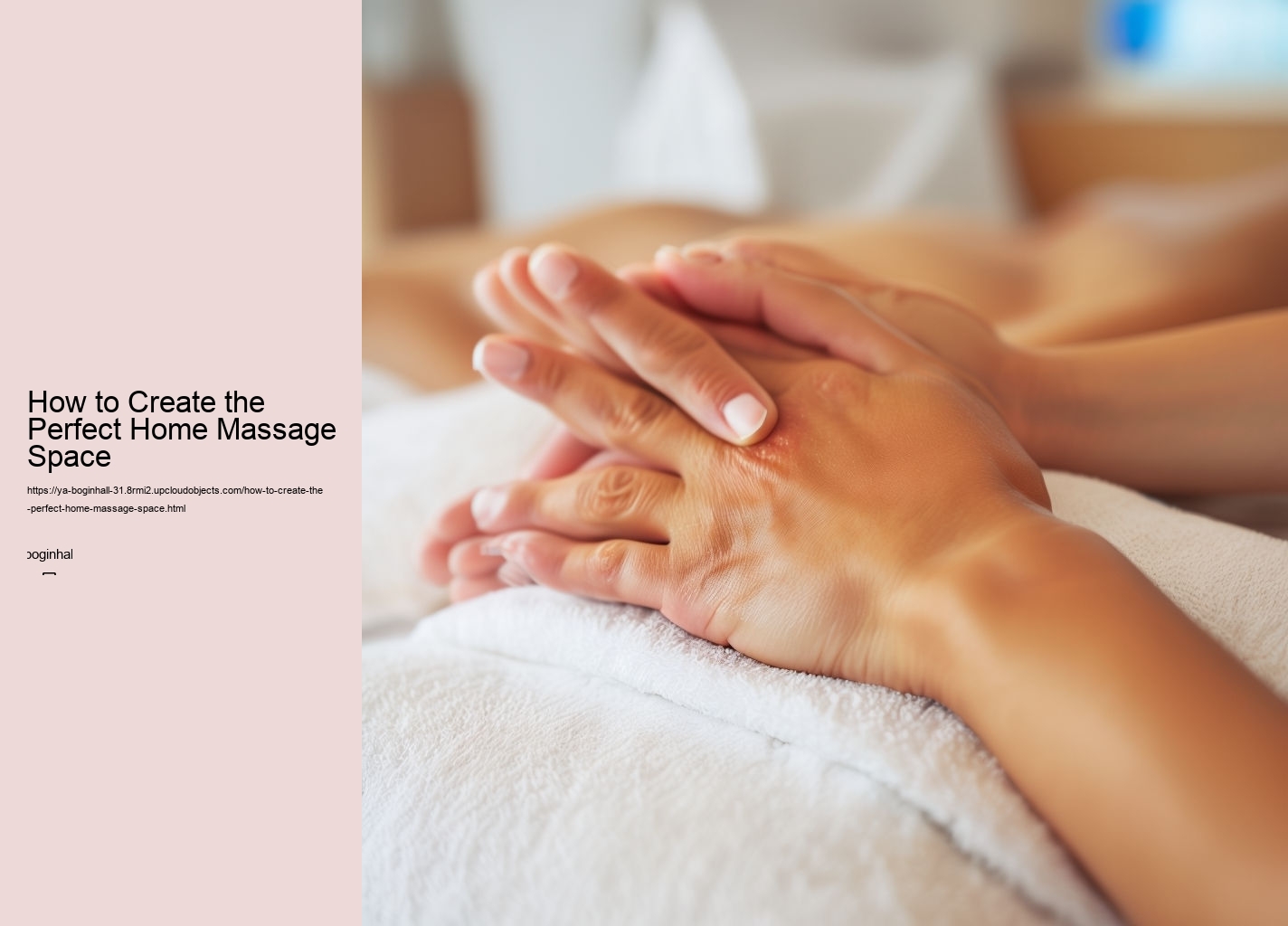 How to Create the Perfect Home Massage Space