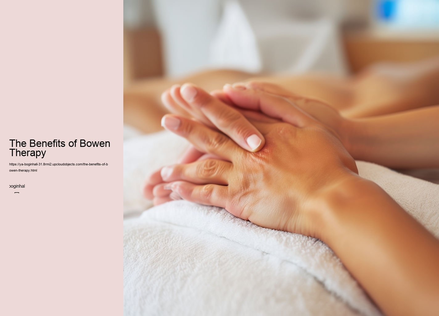 The Benefits of Bowen Therapy