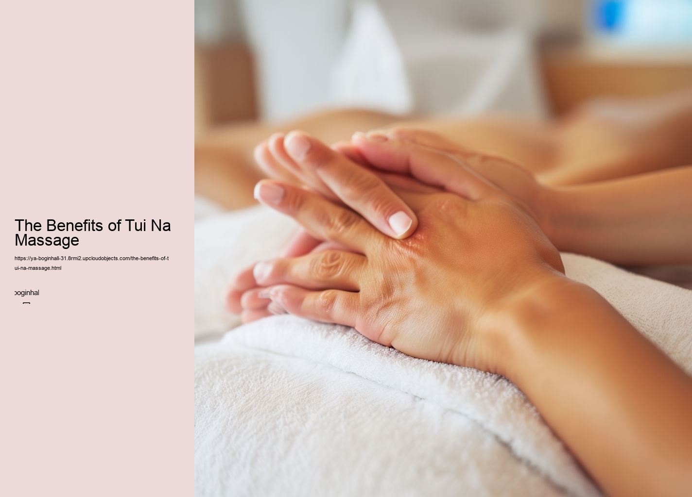 The Benefits of Tui Na Massage